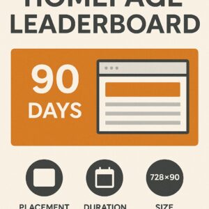 Adverise Homepage Leaderboard – 90 Days (728×90)