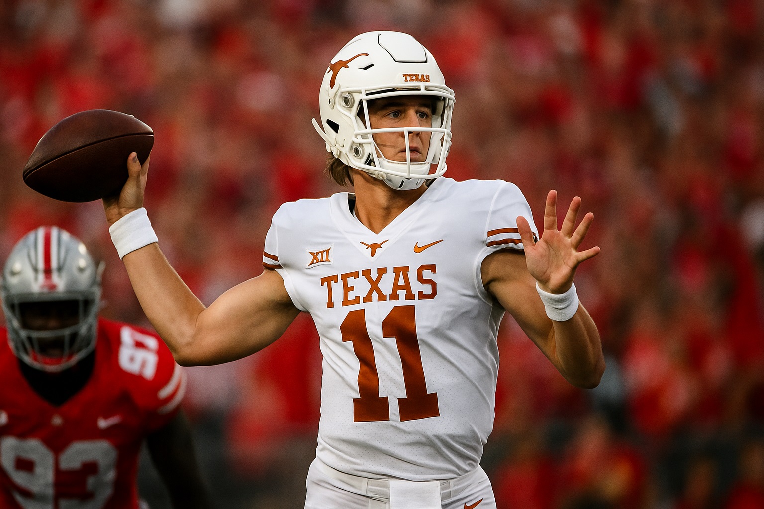 Arch Manning Faces Rocky Debut as Texas Falls to Ohio State 22 Arch Manning debut
