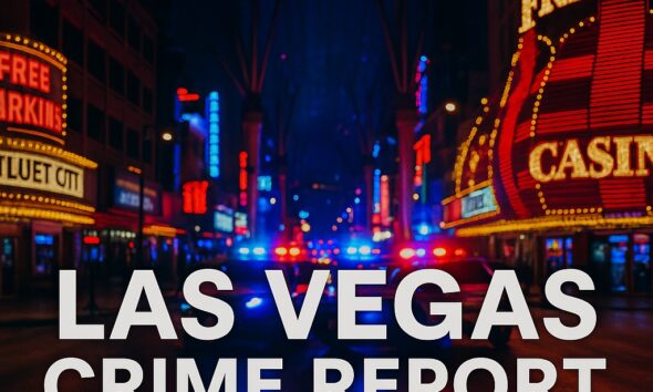 Las Vegas Crime Report 2025 ? Fremont Street with Police Lights