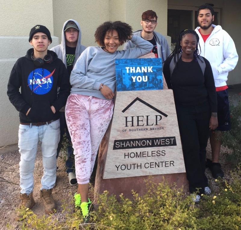 HELP of Southern Nevada receives a $7,500 WaFd Bank Foundation grant, funding 81 extra shelter nights for homeless youth at the Shannon West Homeless Youth Center in Las Vegas. wafd-help-shelter-iptc